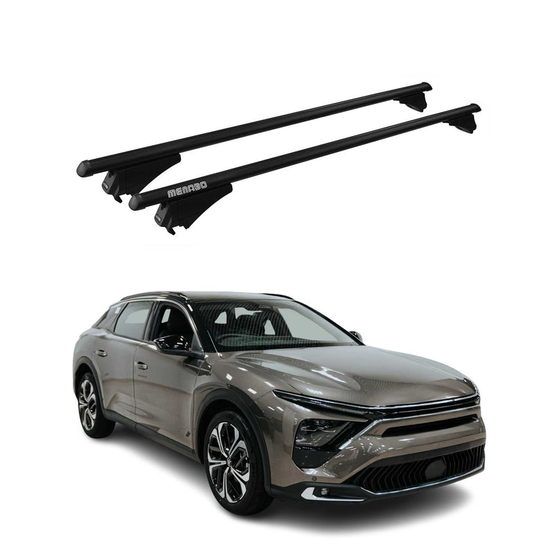 Tiger Barres de toit transversales pour Citroen C5 X 2022-2025 Alu Noir 2x