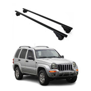 Barres de toit Transversales pour Jeep Cherokee KJ 2001-2008 Fer Noir