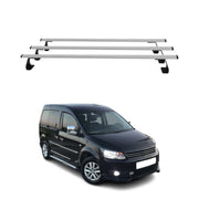 Barres de toit transversales pour VW Caddy 2010-2015 gris en Acier