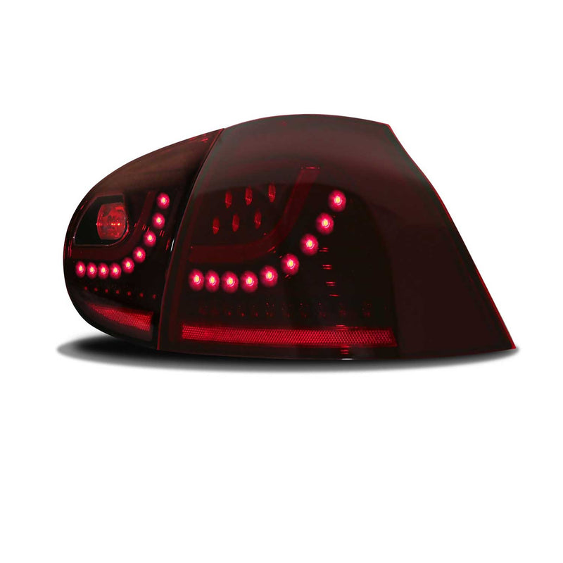 Feux arrière à LED pour Volkswagen Golf 5 2003-2008 Foncé Rouge 4 Pieces