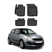 OMAC Tapis de sol en caoutchouc pour Suzuki Swift SX4 2007-2017 Noir Premium