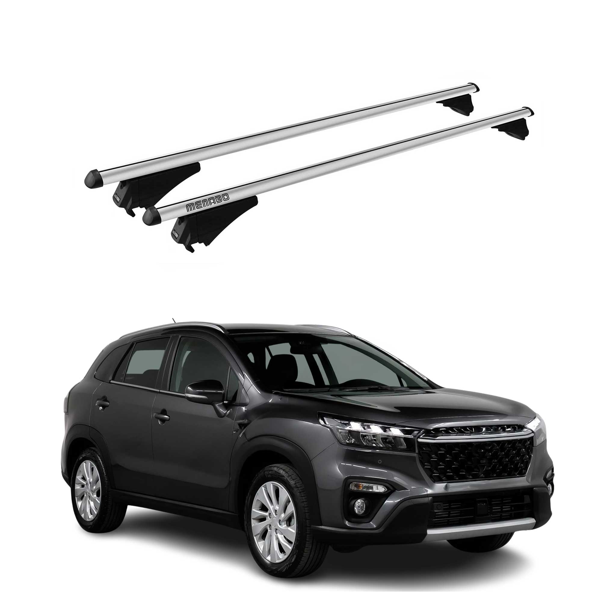 Tiger Barres De Toit Transversales pour Suzuki Sx4 S-Cross mk3 2021-2026 Gris