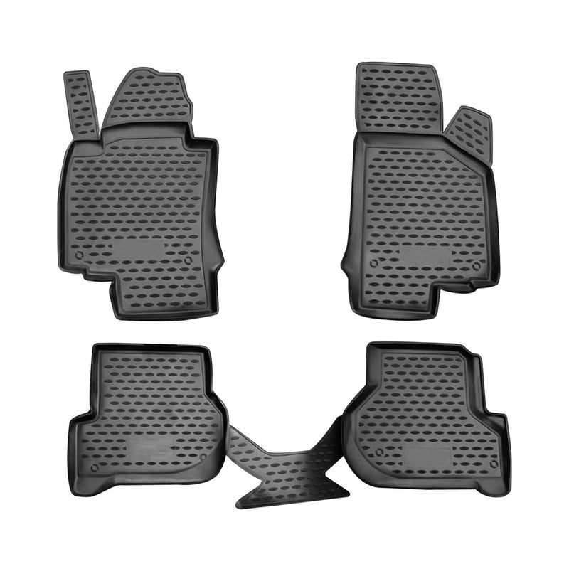 Tapis de sol pour Skoda Octavia II 2008-2012 en caoutchouc TPE 3D Noir 4Pcs