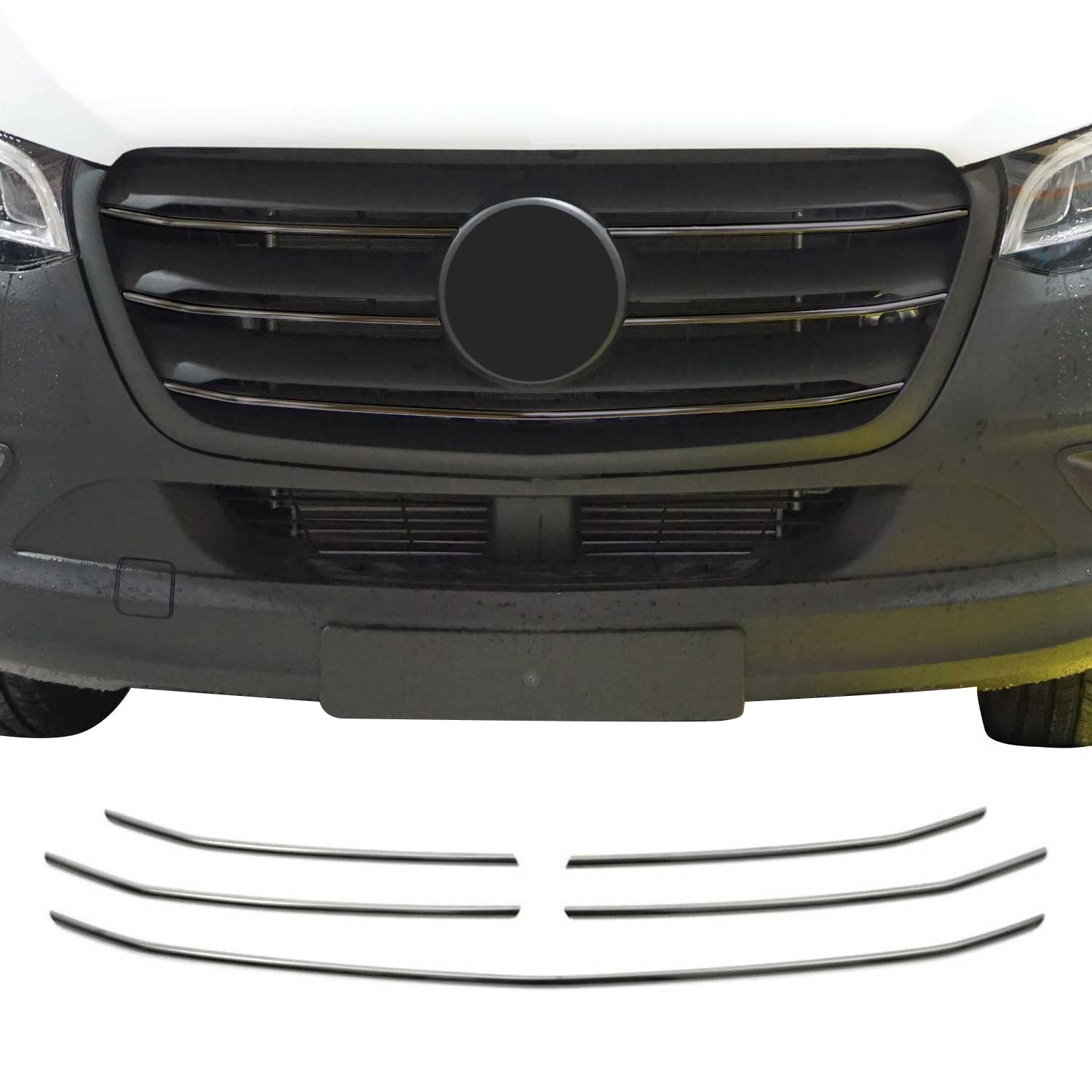 Moulure de Grille de Calandre pour Mercedes Sprinter 2018-2026 Chromé 5Pcs