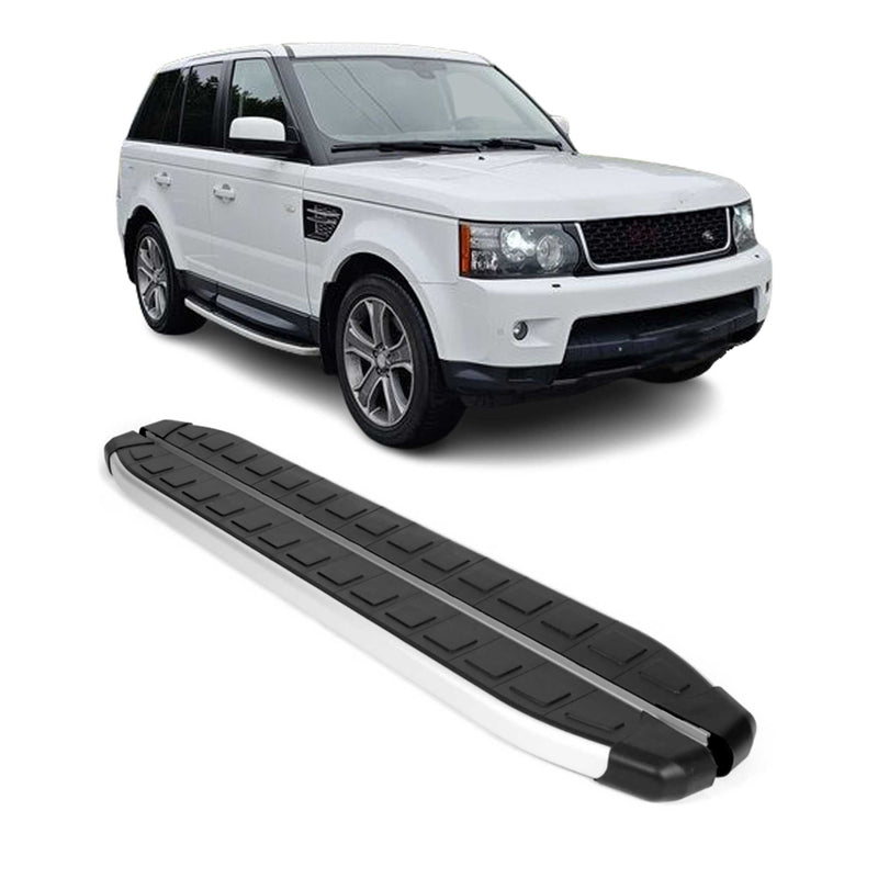 Marchepieds Latéraux pour Range Rover Sport L320 2005-2013 Alu Noir Gris 2Pcs