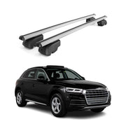 Barres de toit transversales pour Audi Q5 FY 2017-2024 Alu Gris 2x