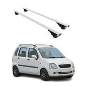 Barres de toit Transversales pour Opel Agila 2000-2015 Fer Argent