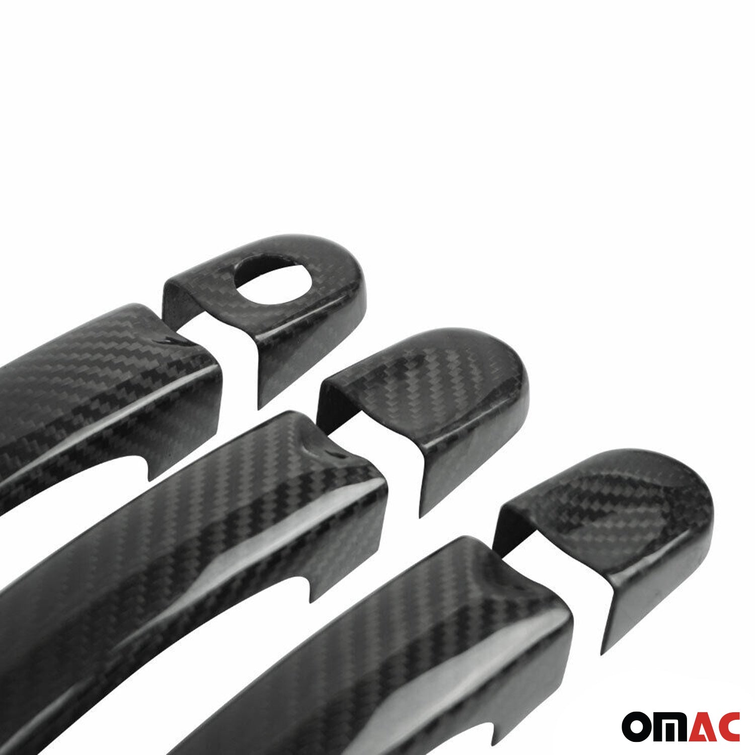 Couverture poignée de porte pour VW Transporter T5 2003-15 3 Portes carbone 6Pcs