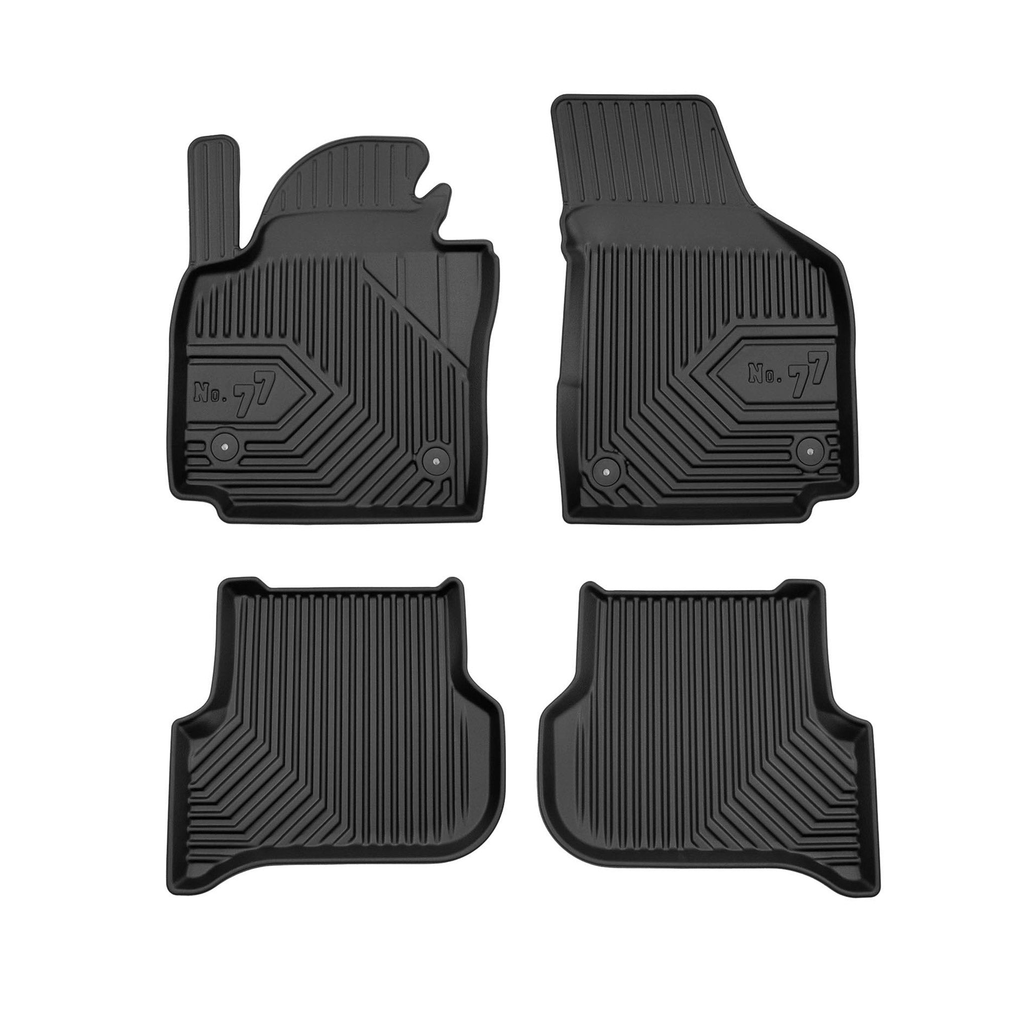 Tapis de Sol de Voiture pour VW Golf Plus 2005-2014 TPE Antidérapant Noir 4Pcs