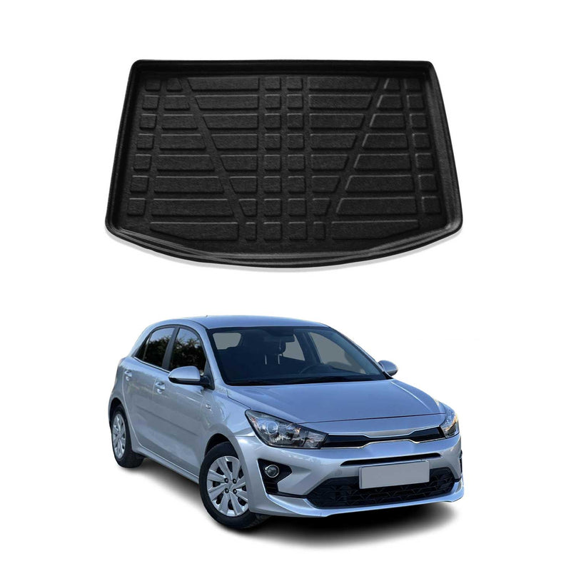 Tapis de Coffre pour Kia Rio 2018-2022 HB en TPE Noir