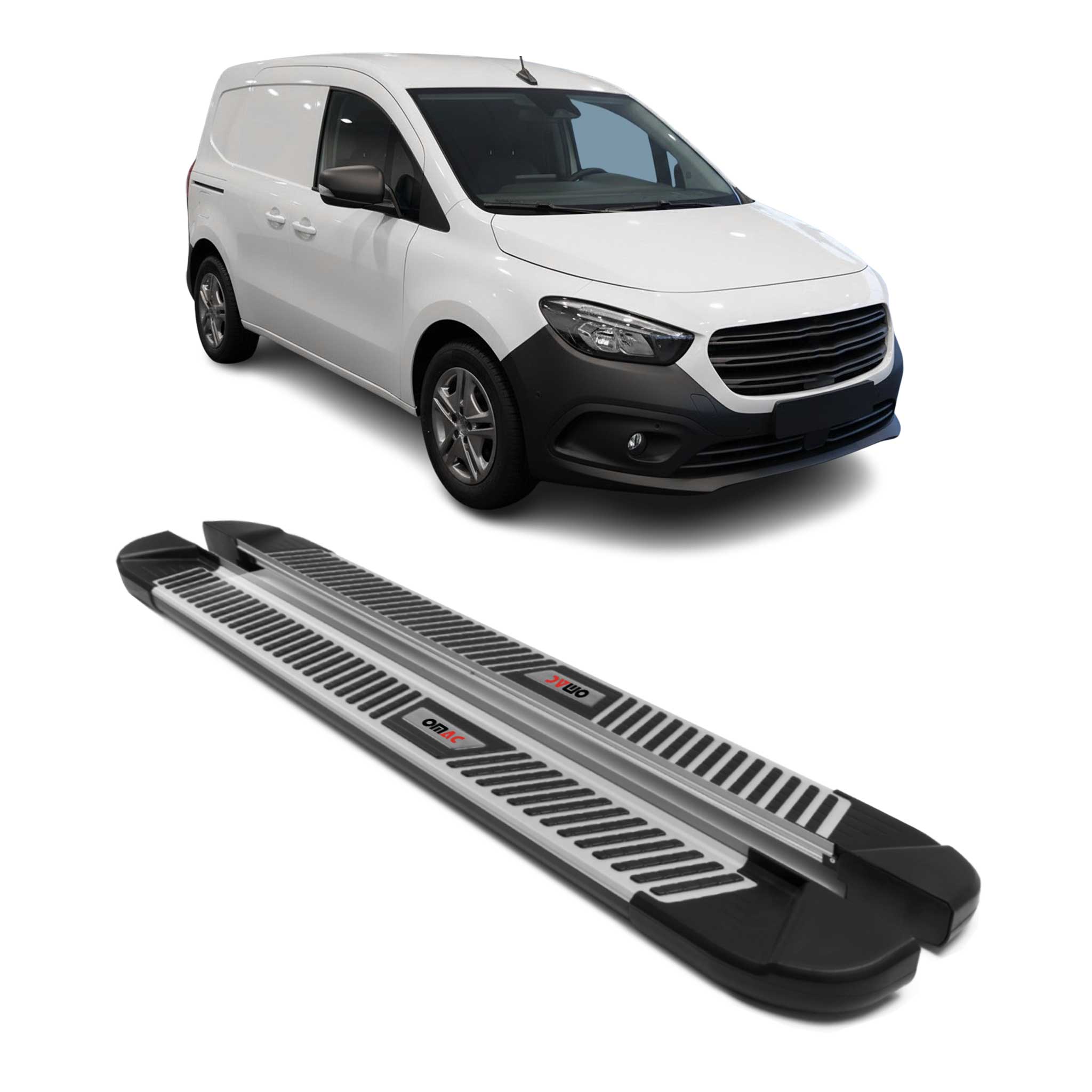 Marchepieds latéraux pédale pour Mercedes Citan W420 L1 2021-2026 Noir Gris 2Pcs