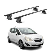 Barres de toit transversales acier pour Opel Meriva B 2010-2017 TÜV Noir 2Pcs