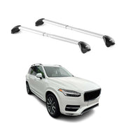 Barres de toit transversales pour Volvo XC90 2015-2026 5P Gris Argenté 2x ABE