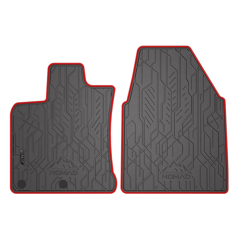 Tapis de Sol de Voiture pour Nissan Qashqai I 2006-13 Caoutchouc Noir-Rogue 2Pcs