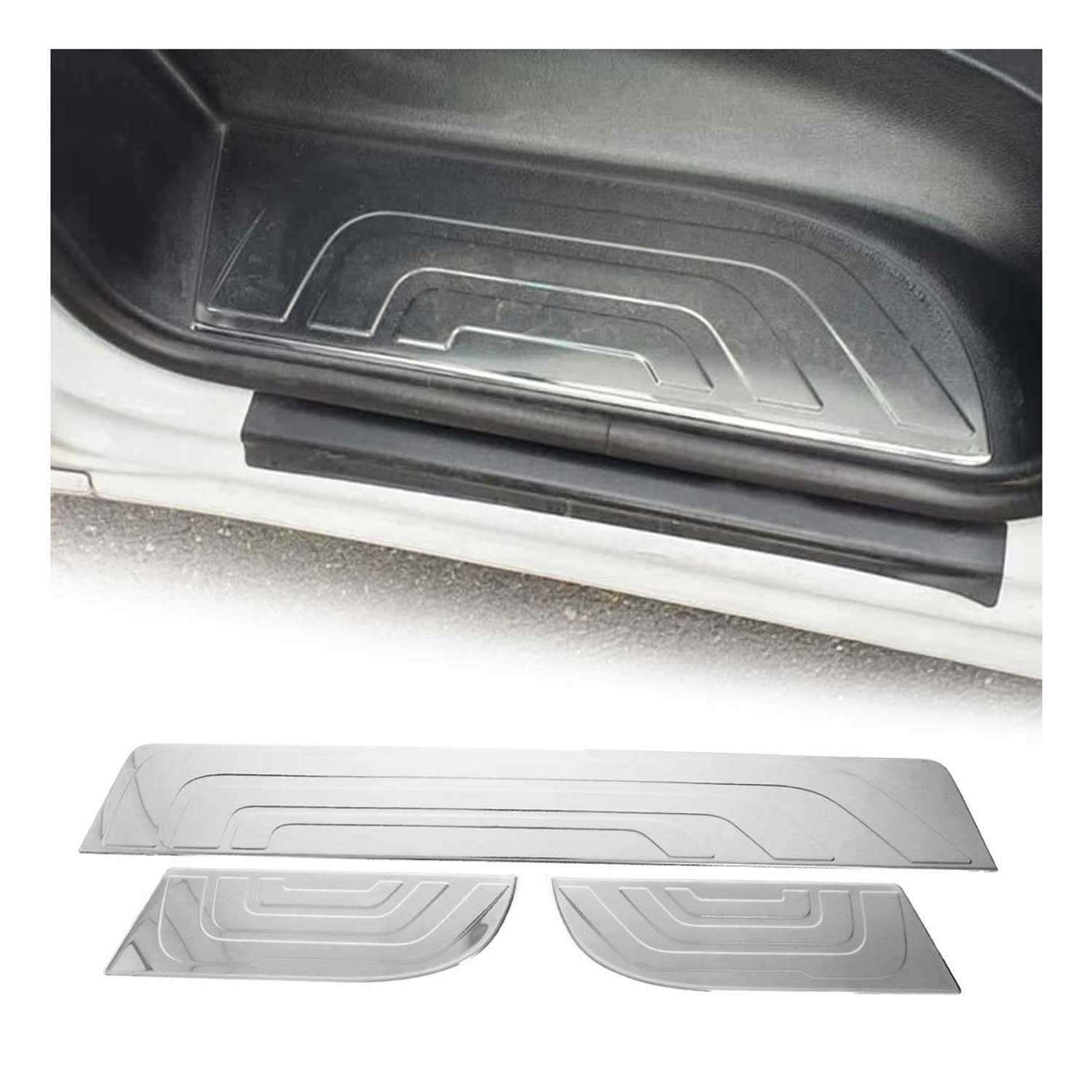 Couverture de Seuil de porte pour Mercedes Sprinter W907 2018-2026 acier inox 3x