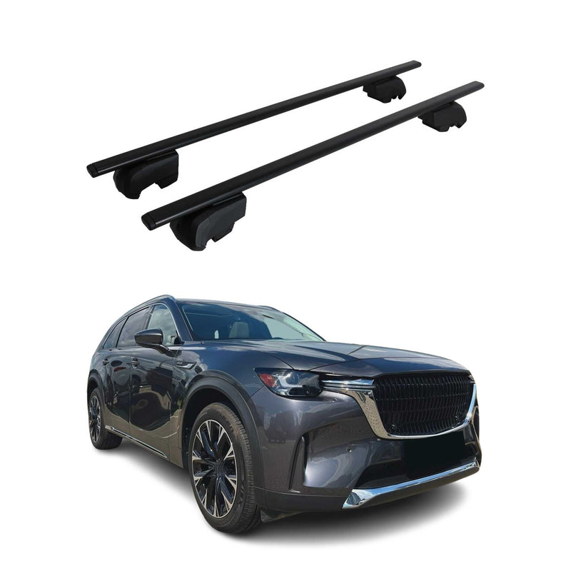 Barres de toit Transversales pour Mazda CX-90 2025 Fer Noir ABE