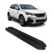 Marchepieds Latéraux pédale pour Peugeot 3008 2016-2024 2Pcs Aluminium Noir