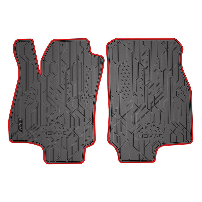 Tapis de Sol de Voiture pour Opel Astra G 1998-2004 Caoutchouc Noir-Rogue 2Pcs