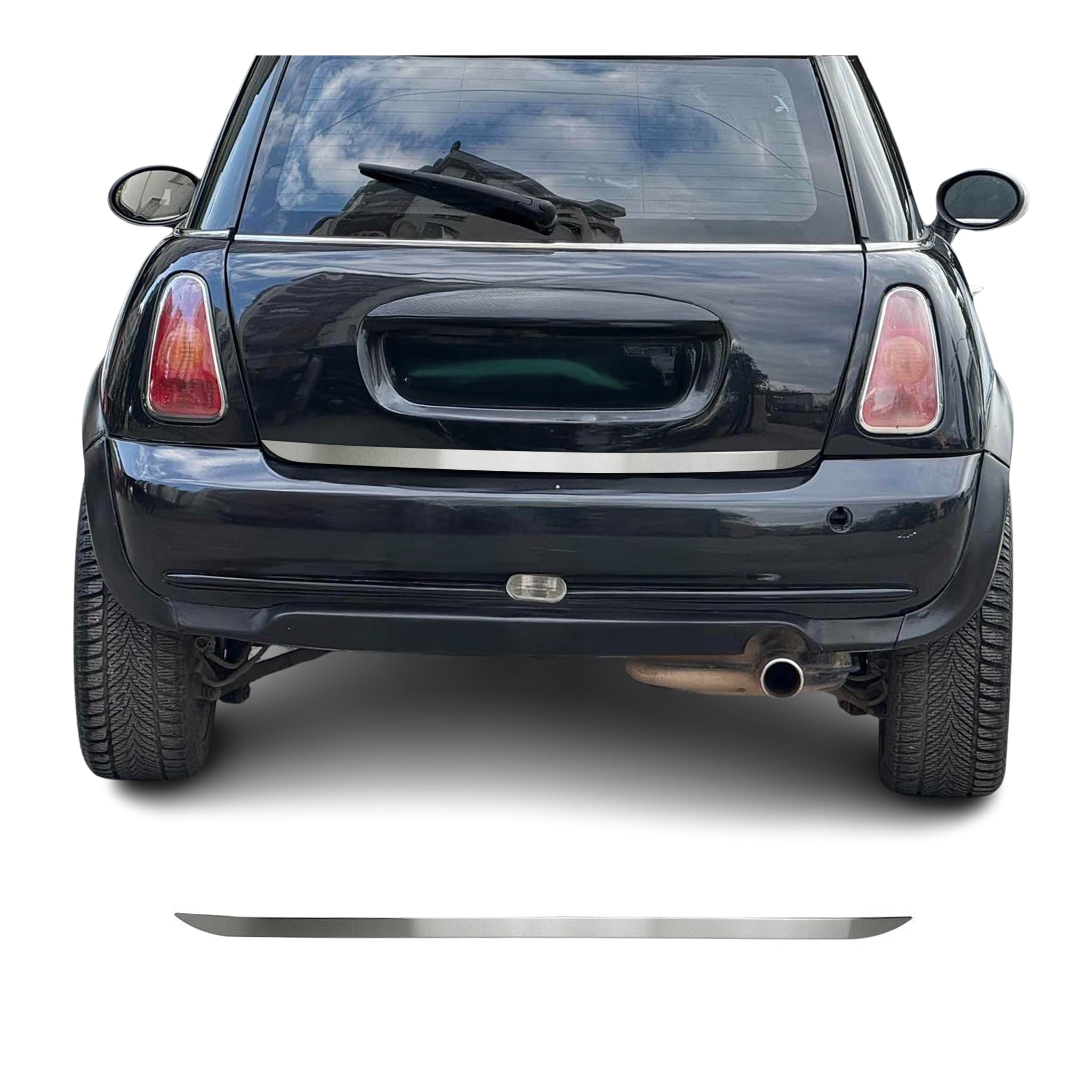 Garniture de Hayon Coffre pour Mini Cooper R56 R57 R58 R59 acier inox Brossé