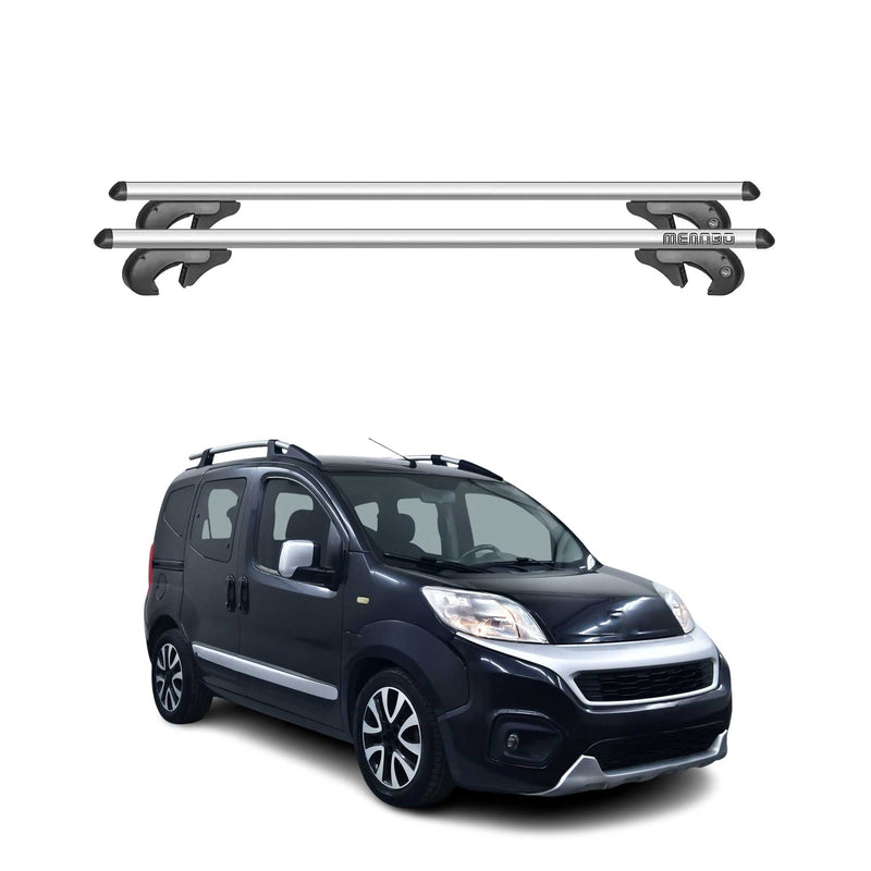 Barres de toit transversales pour Fiat Fiorino 2007-2016 90kg Alu Gris 2x