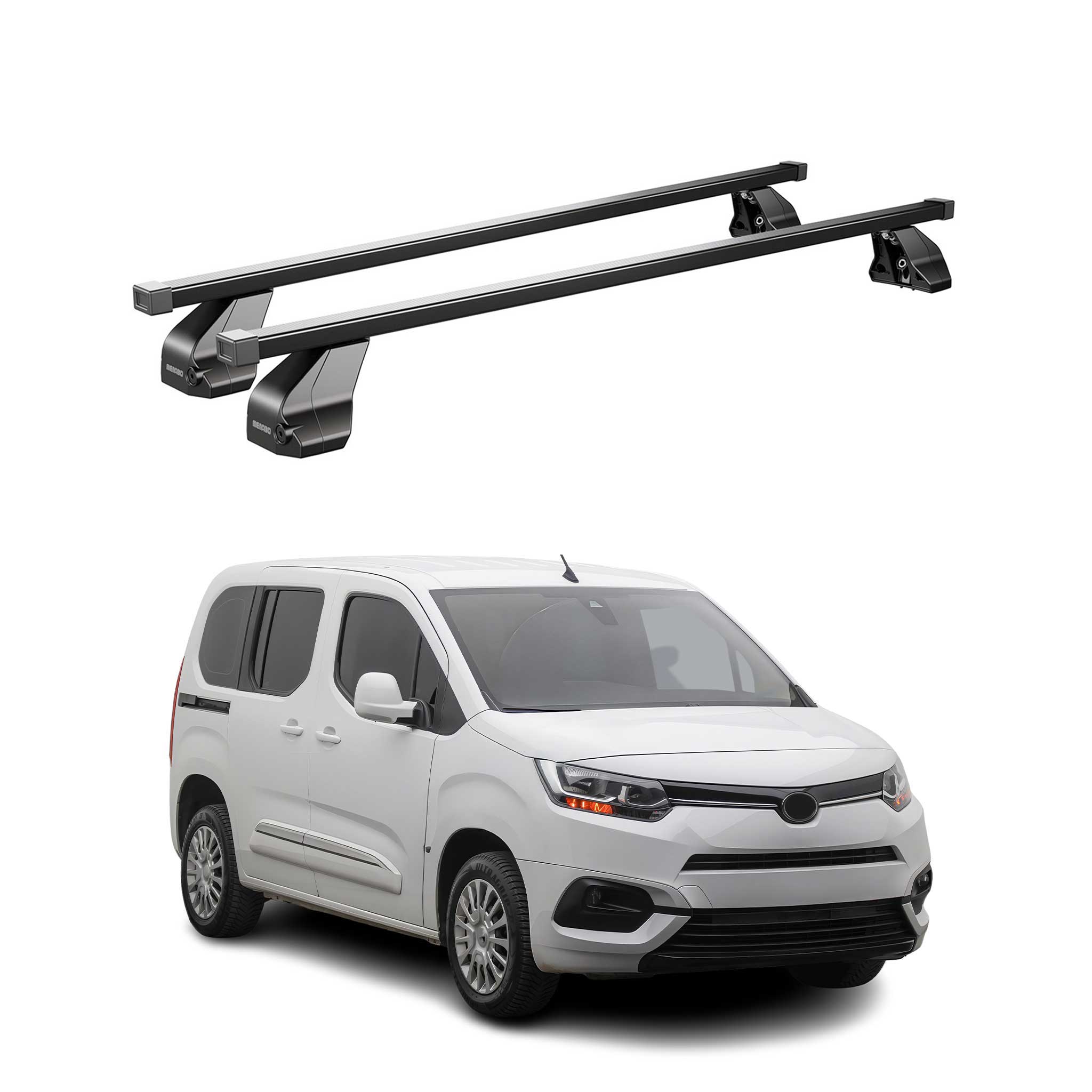 Barres Transversales Menabo pour Toyota Proace City 2019-2026 Noir