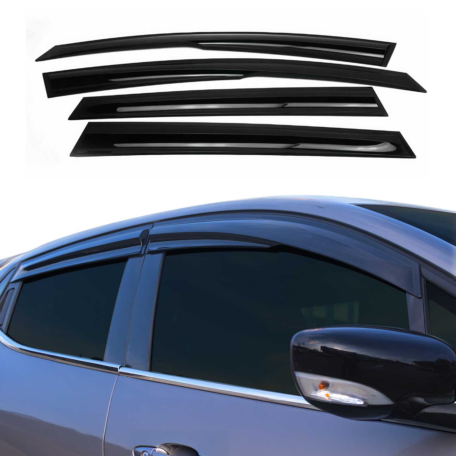 Déflecteurs De Vent Pluie D'air pour Skoda Octavia Berline 2013-2019 Acryl 4 Pcs