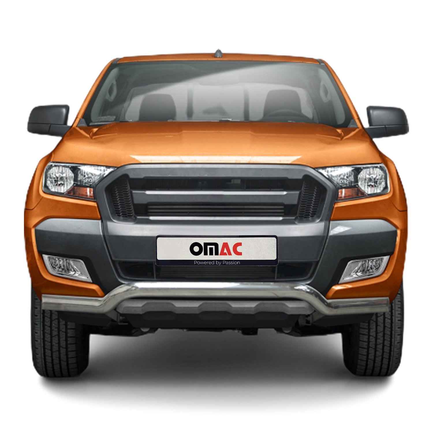 Pare-Buffle Avant Pour Ford Ranger 2015-2016 Acier Inoxydable Argent