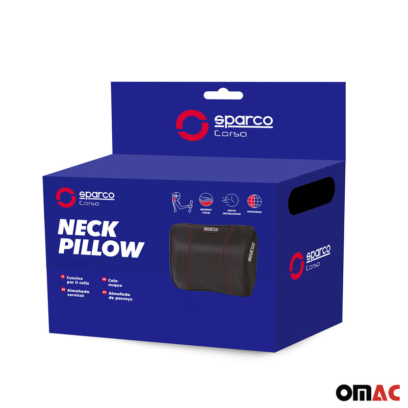 SPARCO coussin de cou de voiture oreiller en mousse à mémoire de forme noir