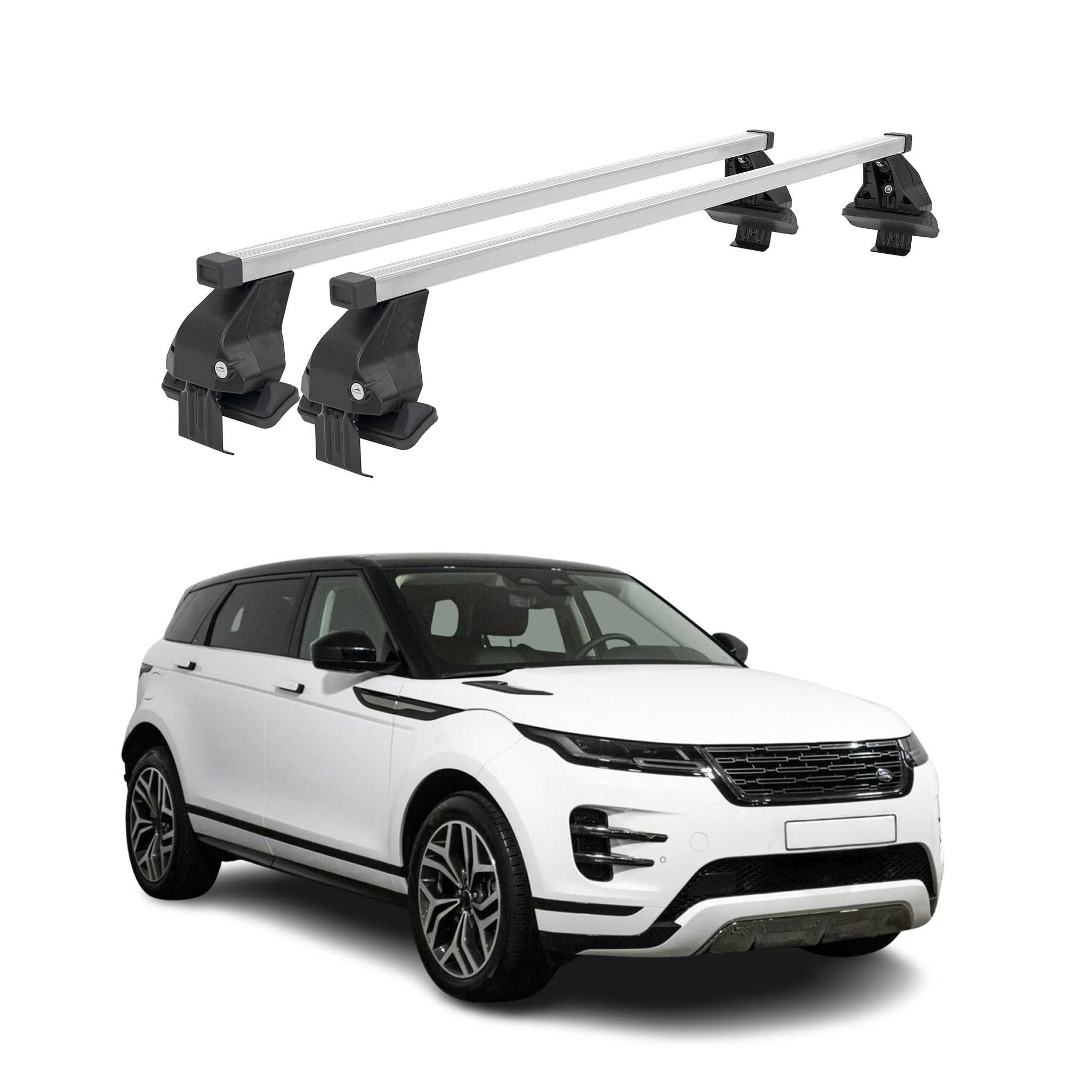 Barres de toit transversales pour Range Rover Evoque 2019-2026 Gris