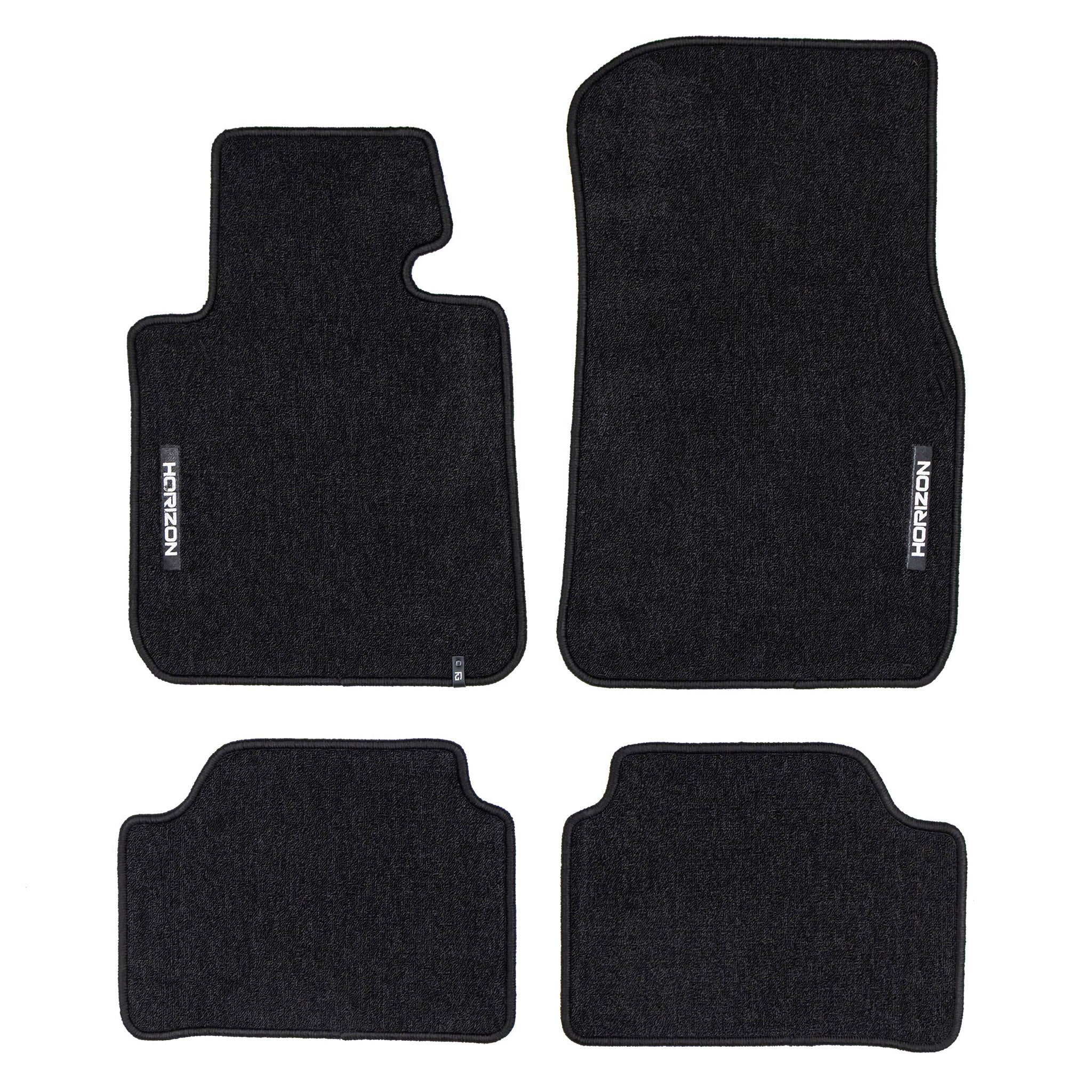 Tapis de Sol de Voiture pour BMW Série 1 F20 2011-2019 Velours Durable Noir 4Pcs