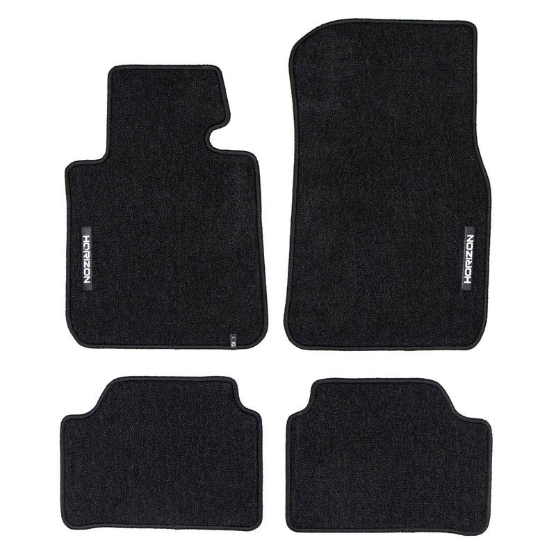 Tapis de Sol de Voiture pour BMW Série 1 F20 2011-2019 Velours Durable Noir 4Pcs