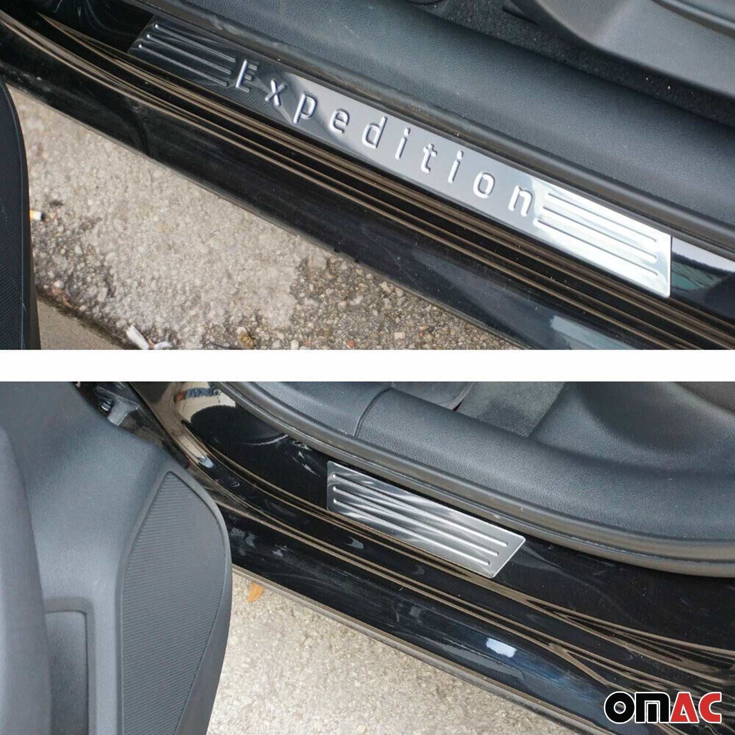 Seuils de porte pour Ford Transit Tourneo 2000-2026 Expedition acier inox Chromé