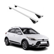 Barres de toit Transversales pour Hyundai i20 2014-2020 Fer Argent