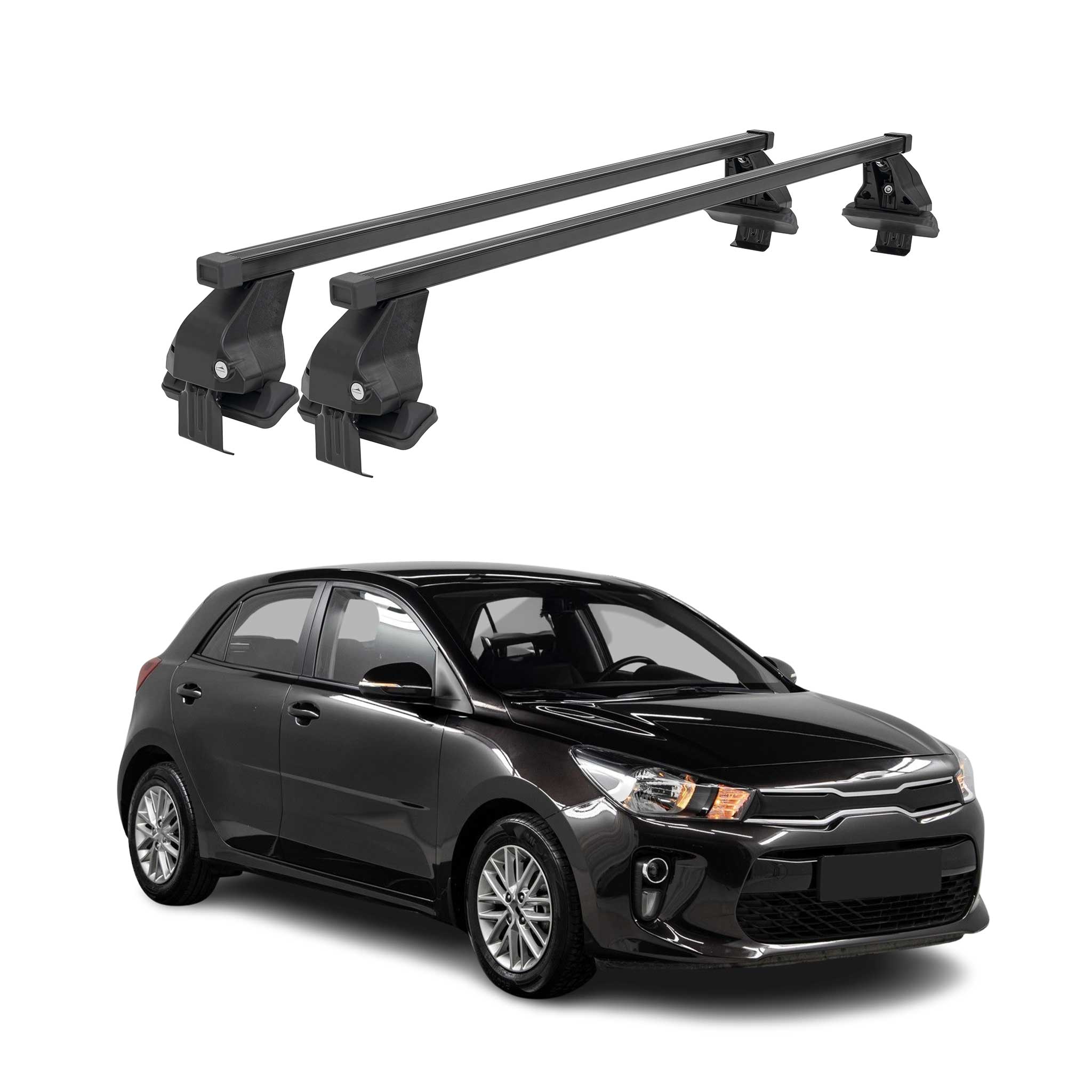 Barres Transversales Menabo pour Kia Rio 2017-2026 Noir