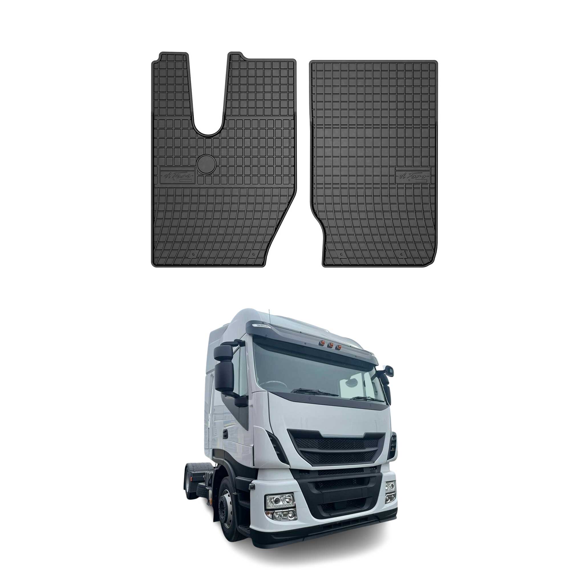 Tapis de Sol pour Iveco X-Way 2020-2026 Caoutchouc Noir