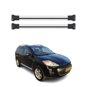 Barres de toit transversales pour Peugeot 4007 2007-2012 Aluminium Gris