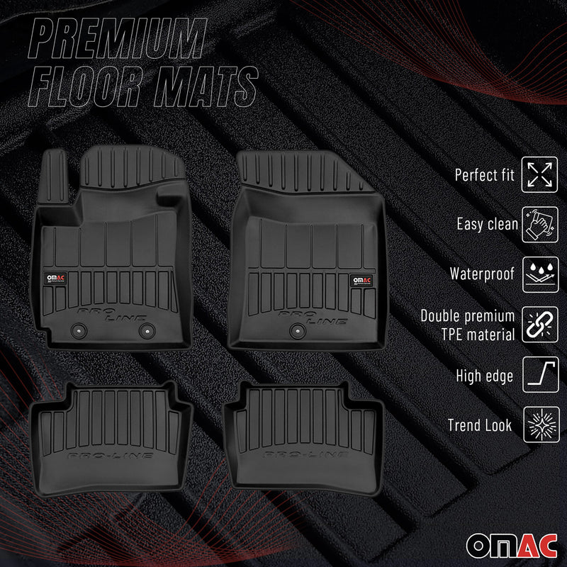 Tapis de Sol pour Hyundai i10 2013-2019 TPE Noir 4 Pcs