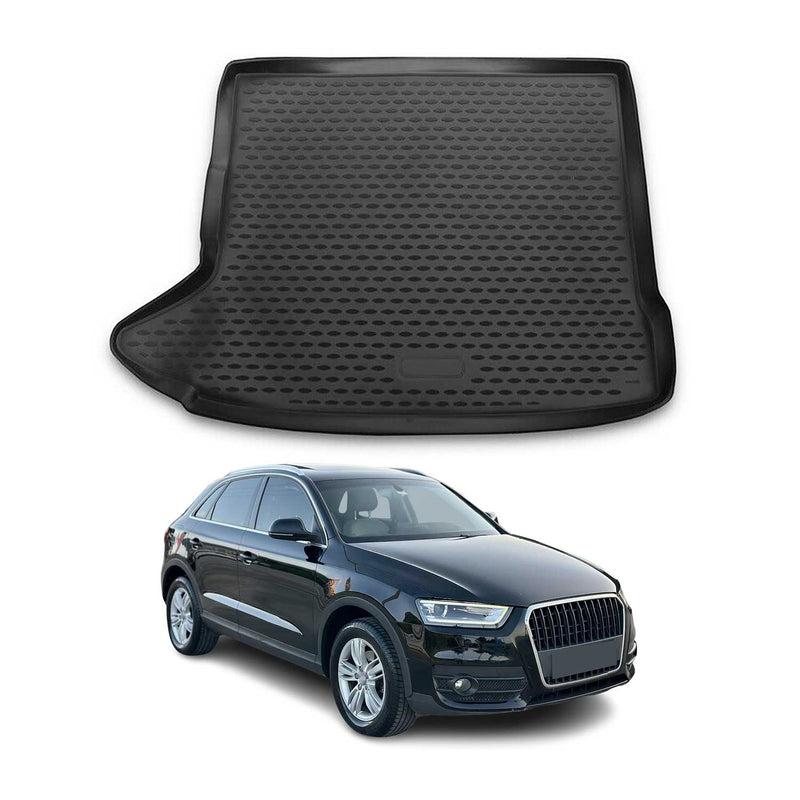 OMAC Tapis de coffre pour Audi Q3 8U 2011-2018 en caoutchouc TPE Noir 1Pcs