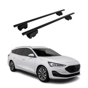 Barres de toit Transversales pour Ford Focus Turnier 2018-2025 Fer Noir ABE