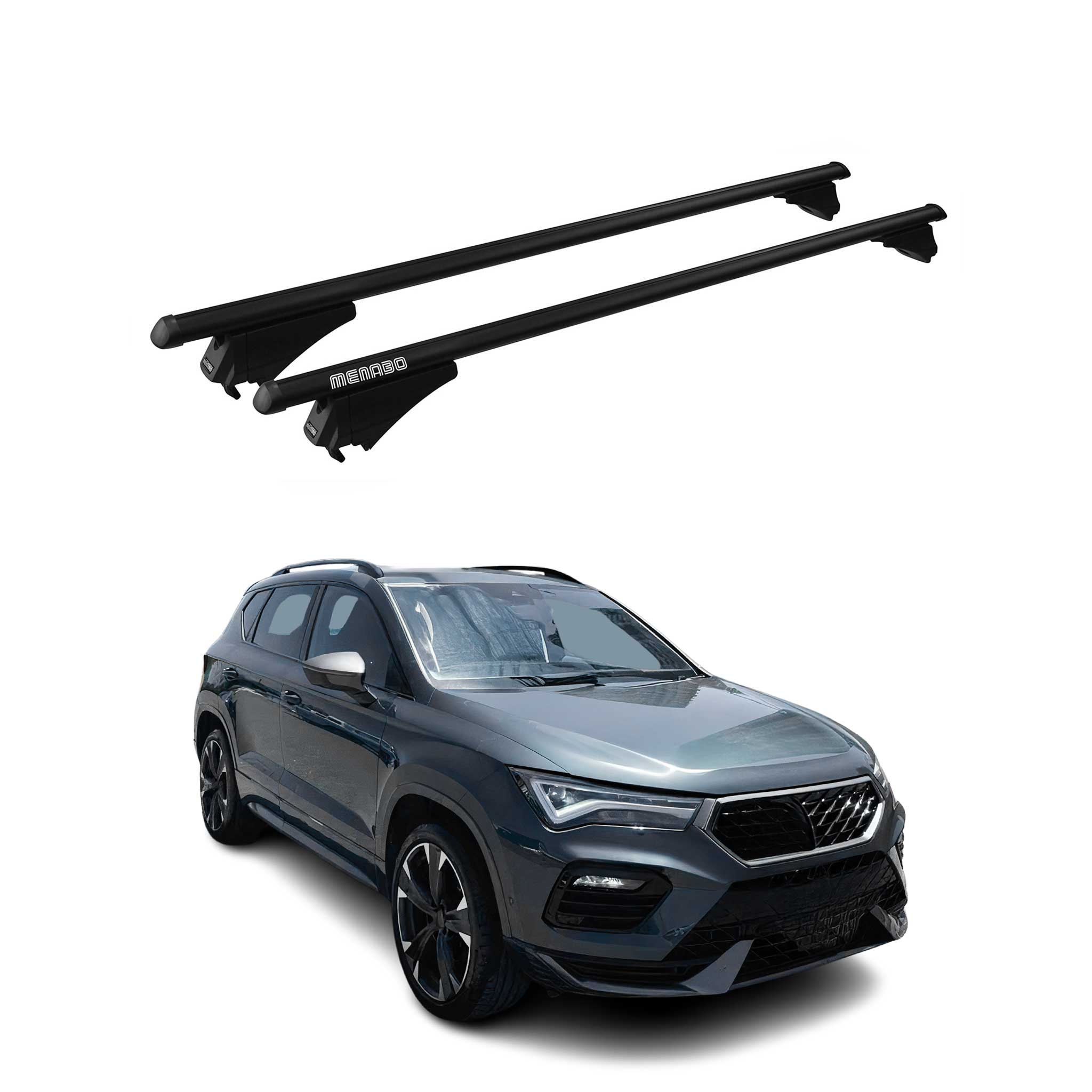 Tiger Barres de toit transversales pour Cupra Ateca 2018-2025 Noir