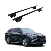 Barres de toit Transversales pour Toyota Highlander 2020-2023 Fer Noir ABE