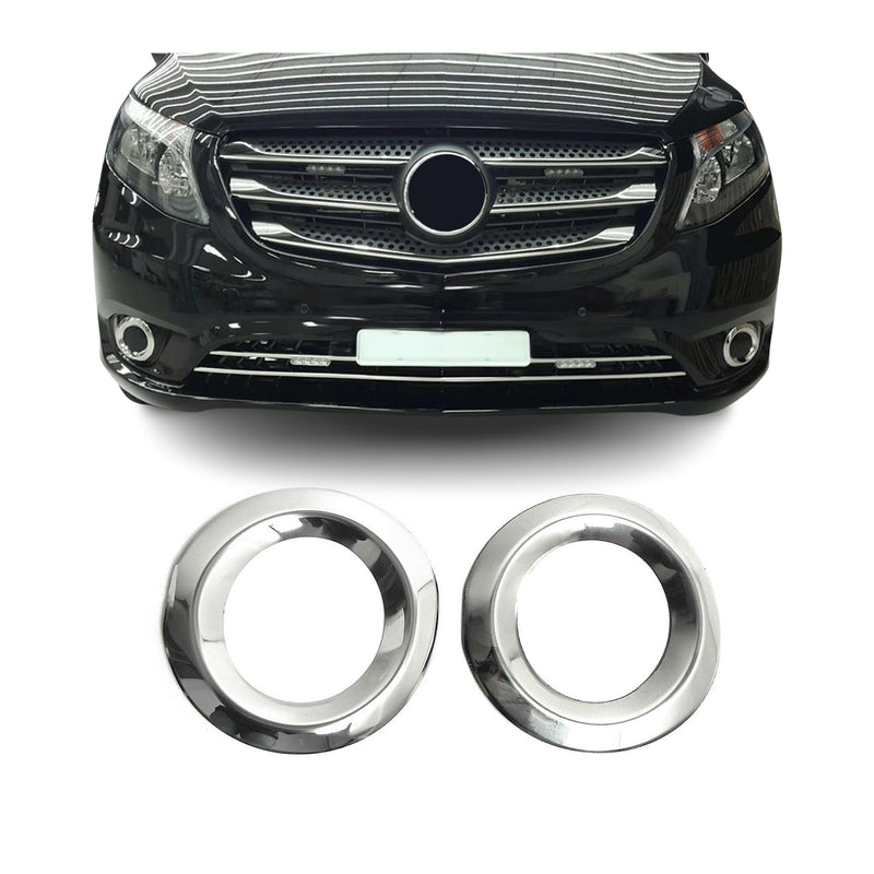 Cadres de phares antibrouillard pour Mercedes Vito W447 2014-2025 en acier