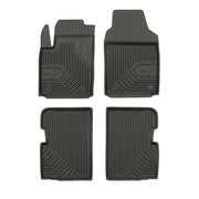 Tapis de Sol de Voiture No.77 pour Fiat 500 2007-2026 sauf hybrid TPE Noir 4Pcs