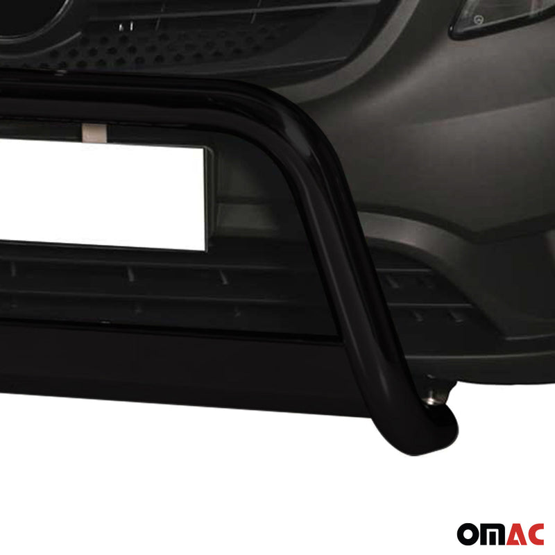 Pare-buffle Avant pour Mercedes Vito Viano 2015-2019 63 mm en Acier Noir