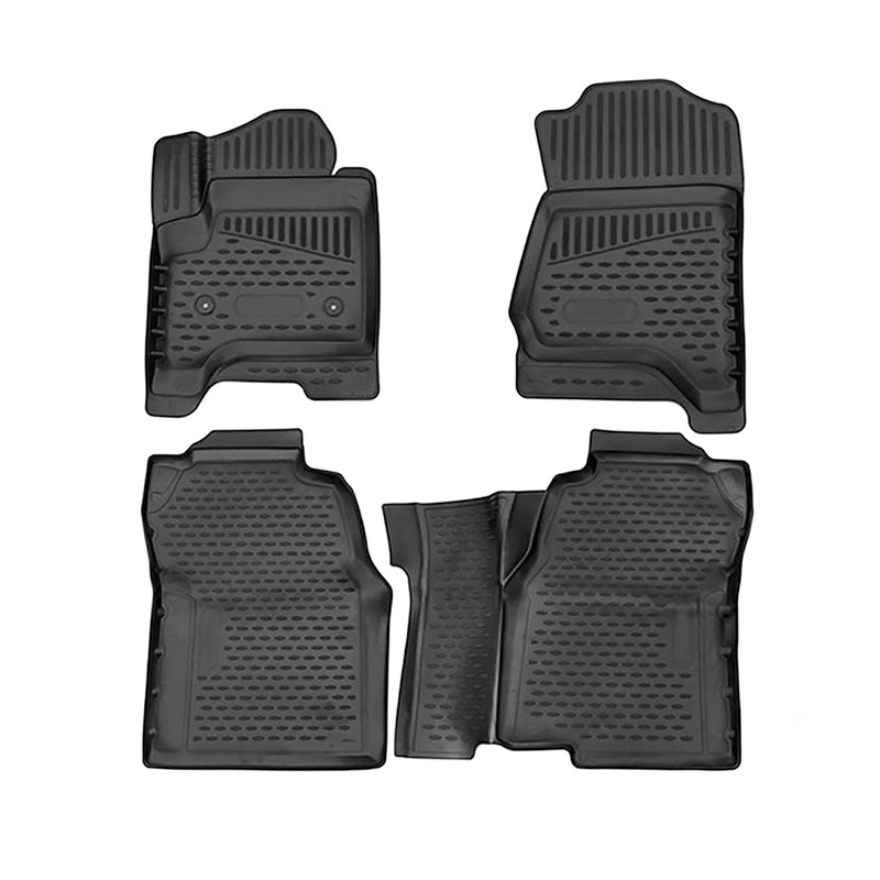 Tapis de sol pour Chevrolet Silverado 2014-2019 en caoutchouc TPE 3D Noir 4Pcs