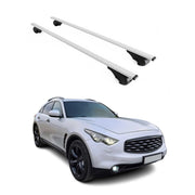 Barres de toit Transversales pour Infiniti FX50 2009-2013 Fer Argent