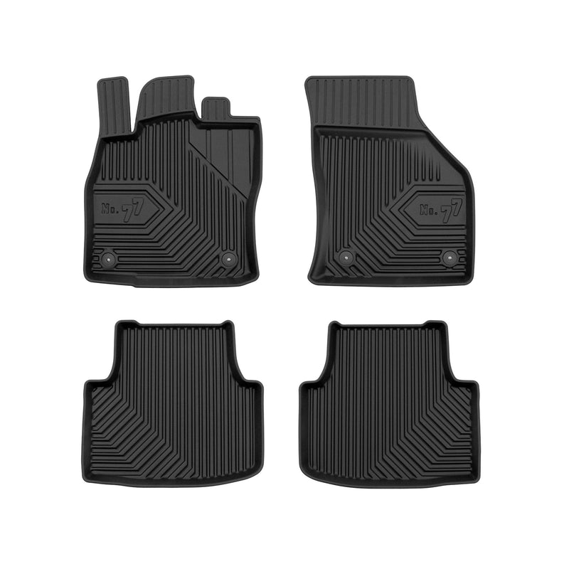 Tapis de Sol de Voiture pour Seat Leon IV 2020-2025 TPE Antidérapant Noir 4Pcs