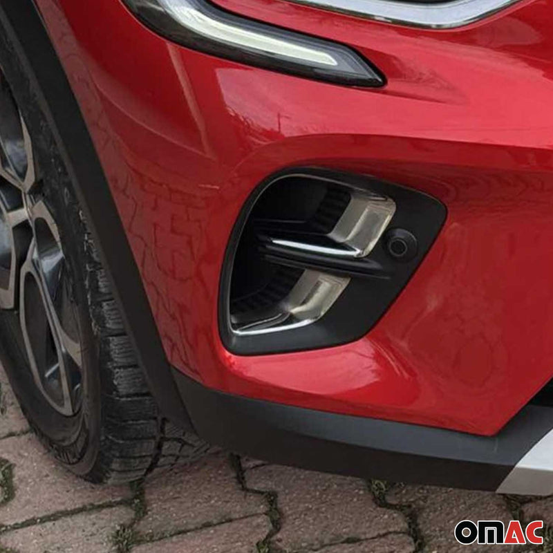 Cache de cadre de feu antibrouillard pour Renault Captur 2020- 2025 2Pcs Acier