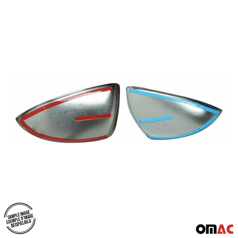 Coques de Rétroviseurs pour Peugeot 308 I 2008-2014 en Acier Chromé Argent