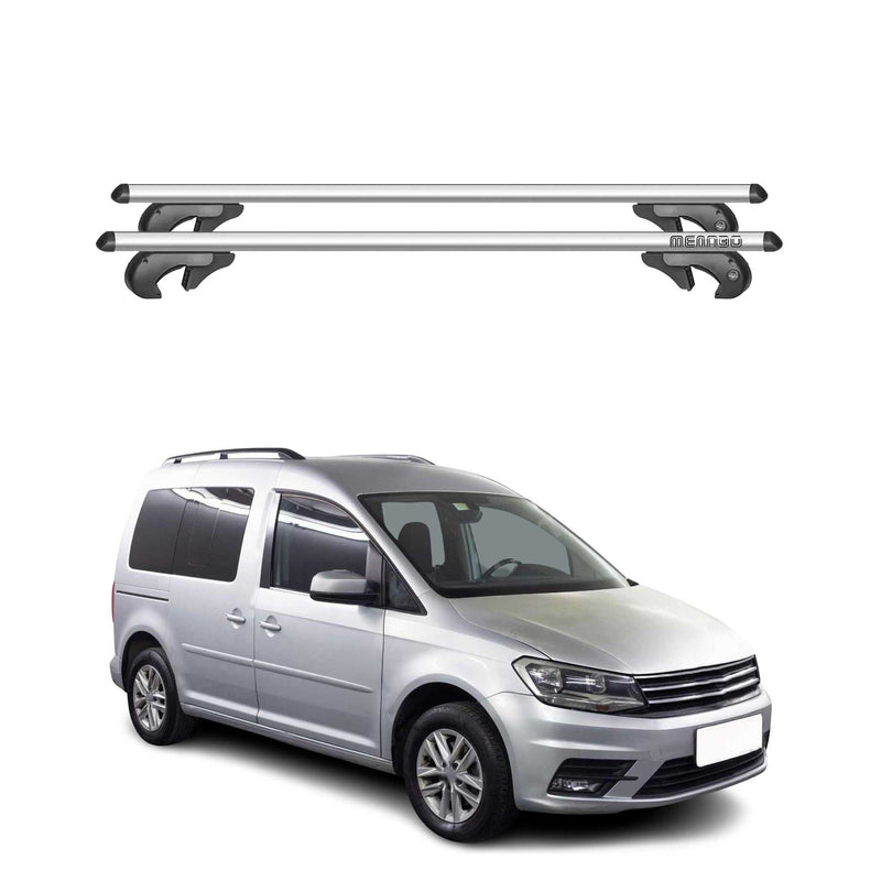 Barres de toit transversales pour VW Caddy 2015-2020 90kg Aluminium Gris 2x